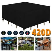 SHELTUSE Square Patio Furniture Covers, Waterproof Outdoor Square Furniture Covers, Tear-Resistant, Windproof Outdoor Cover for Garden, 59 L x 59 W x 27 H Inche Black
